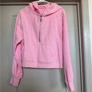 Pink Half-Zip Cropped Pullover